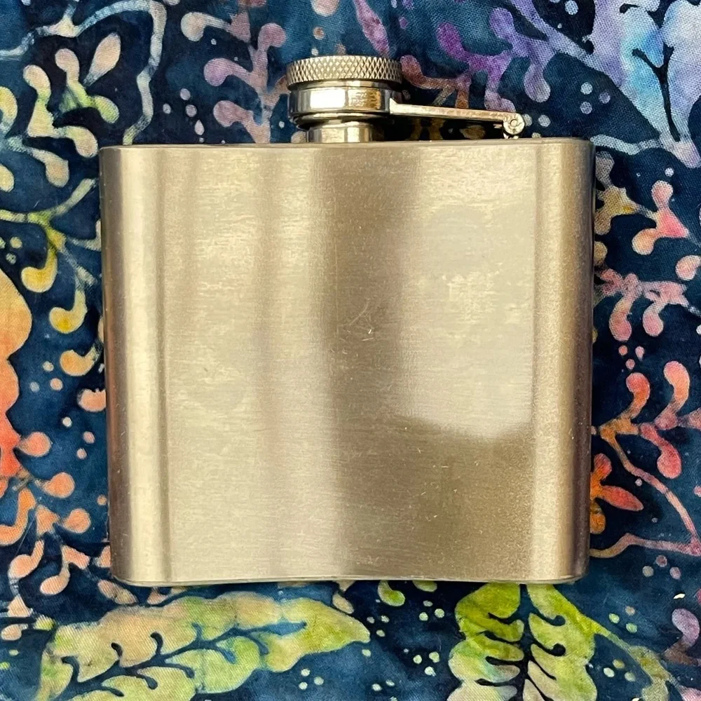 Courvoisier Cognac Stainless Steel 4 ounce hip flask
